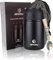 Kimyou Modern Elegant 730ml Stainless Steel Vacuum Insulated Thermal Food Container | Hot & Cold Food Flask | Soup Flask | Soup Container | Vacuum Flask with Bag, Brush & Spoon - Black