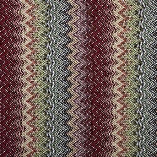 Kt KILOtela - Tissu d'Ameublement, Jacquard Gobelin, Coussins, Rideaux, Accessoires, Déco, Fauteuils, Canapés, 100 cm Longueur x 280 cm Largeur, Zig Zag, Multicolore - 1 Mètre
