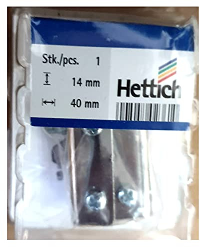Hettich Glastürscharnier 14 mm x 40 mm - 1 Stück