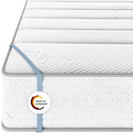 MSS e.K. Federkernmatratze Medic Silver | 160 x 200 cm | H2 | EXTRA HOCH 24 cm (Kernhöhe: 22 cm) | 7 Körper-Liegezonen | TASCHENFEDERKERN | Komfortschaum | exklusiver Borderbezug