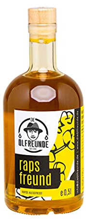 DIE ÖLFREUNDE Rapsfreund kaltgepresstes Rapsöl 0,5l | hochwertig kaltgepresstes Öl | reines Rapsöl | nachhaltiges Speiseöl mit Omega 3 und Omega 6 Fettsäuren