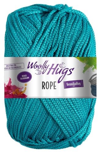 Woolly Hugs ROPE 200 g vielseitiges und ideales Taschengarn 140 m, Farbe:066 - petrol