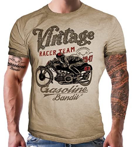 T-Shirt Washed Used Look - Vintage Racer Team 2XL