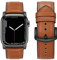 Tasikar Straps Compatible with Apple Watch Strap 41mm 40mm 38mm, Genuine Leather Silicone Replacement Band Compatible for iWatch SE Series 9 8 7 6 5 4 3 2-38mm 40mm 41mm/Dark Brown