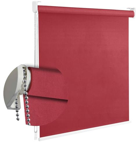 TENDEEVOLUTION - Tende a Rullo per Interni Semifiltrante, Misura e Colori Personalizzabili, Manuale o Motorizzata. Tenda Avvolgibile Interno Elettrica a Soffitto o Parete