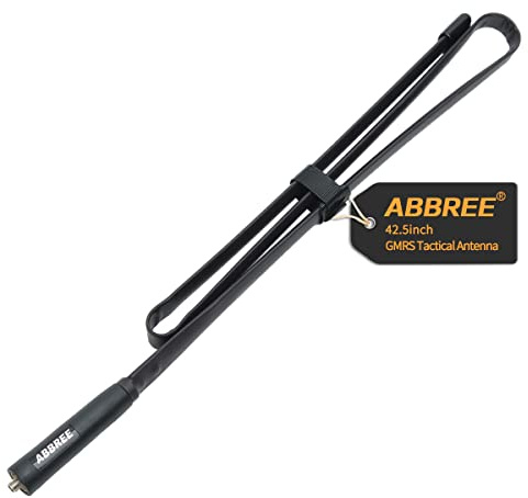 ABBREE GMRS Radio Antenna 42.5-inch SMA Female CS Tactical Antenna for Baofeng UV-5R AR-152 UV-82 BF-888S and GM-15 Pro GMRS GM-5RH TD-H3 Radio Antennas