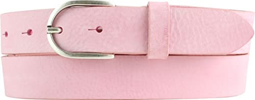 BELTINGER Kinder-Gürtel aus weichem Vollrindleder Vintage-Look 3 cm | Ledergürtel für Mädchen 30mm | Schmaler Gürtel Used-Look | Fuchsia 70cm