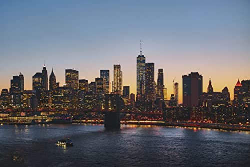 PrintGreen! LED Leuchtkasten mit Druck New York Skyline 120x60cm für Innen- & Außenwerbung - 15cm Bautiefe