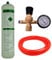 Argon CO2 Disposable Gas KIT Bottle MIG TIG Welding w/Regulator Gauge + Hose (Argon 100%)