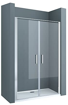 doporro Porte de Douche Pivotante 120x195cm pour Niche Paroi de Douche Transparente Verre de 8mm avec Revêtement Anti-calaire Teramo66K