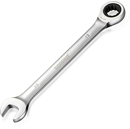 SORAKO Llave de carraca de 13 mm, llave combinada de cabeza fija llave combinada