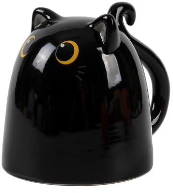 I-TOTAL® - Taza de cerámica Up & Down (BLACK CAT) 300 ml