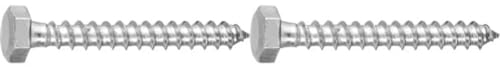 Connex Sechskant Holzschrauben 8 x 60 mm, 1000 g, verzinkt, KL3148060 (Packung mit 2)