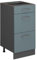 Vicco Mueble bajo de Cocina R-Line, Gris Azulado/Antracita, 40 cm con cajones, sin encimera