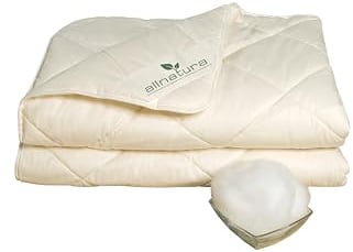allnatura Lyovita Lycocell-Duo 135x200 cm Bettdecke - warme Decke optimal klimatisierend für 4 Jahreszeiten - Atmungsaktive Steppdecke gefüllt mit Lyocell/Tencel - für Allergiker geeignet