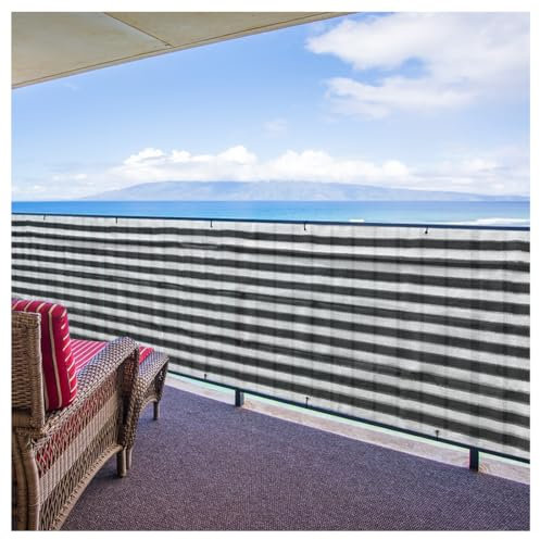 Acomoda Textil – Malla de Ocultación para Valla de Jardín o Balcón. Lona Decoración de Ambientes y Protector Visual y Privacidad Opaca con Accesorios de Fijación. (0,9x5 m)