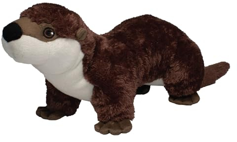 EcoBuddiez - Otter von Deluxebase Große 45 cm weiche Plüschtiere aus recycelten Plastikflaschen Umweltfreundliches Kuschelgeschenk für Kinder und niedliches Stofftier Spielzeug für Kleinkinder