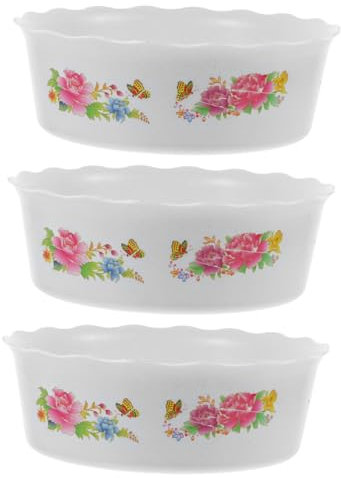 TINEASUR 3 Piezas Macetas Hidropónicas De Plástico Reutilizable Maceta De Cuenco para Plantas Acuáticas Unidades para Nenúfares y Pecera Pequeña