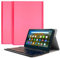 TECHGEAR Custodia per tastiera per Amazon Fire HD 8 14a/12a generazione, 2024/2022, in pelle PU, tastiera e supporto wireless Bluetooth staccabile, custodia per tastiera Amazon Fire HD 8 (rosa