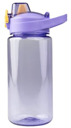 EarlyBird Personalisierte Fußball-Trinkflasche | Dein Name & Trikotnummer | 600ml Kinderflasche mit Avatar in Vereinsfarben | Perfekt für Schule, Sport & Geschenk, Lila - Modell 1