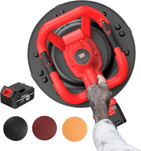 Machine de plâtrage mural électrique, machine de plâtrage mural auto-nivelante, mortier de ciment électrique avec écran LCD, 9 vitesses réglables, outils de lissage mural