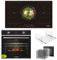 KB ELEMENTS Autarkes Herdset | 60cm Einbaubackofen 70 Liter | Induktionskochfeld 5 Zonen | 9-Funktionen | 3-fach Wärmeschutzverglasung | Rotisserie-Funktion | EEK A+ (Schwarz-Silber, 90CM)