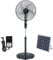 HJDSUDU Ventilatore da Pavimento Solare Portatile, Ventilatore da Pavimento oscillante Ricaricabile con Pannello Solare, Batteria da 10000 mAh, Due metodi di Ricarica, 3 velocità per casa