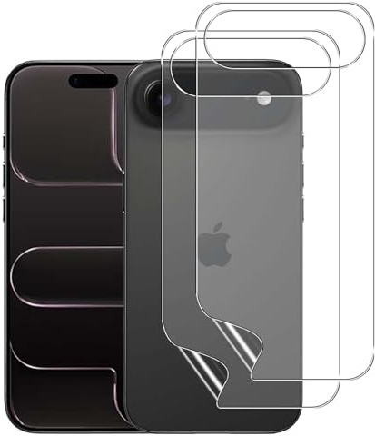 QULLOO Matte Rückseite Schutzfolie für iPhone 17 Air, 2 Stück Matt Zurück Weiches TPU Folie, Anti-Kratzer Transparente Hydrogel Hinten Displayschutz