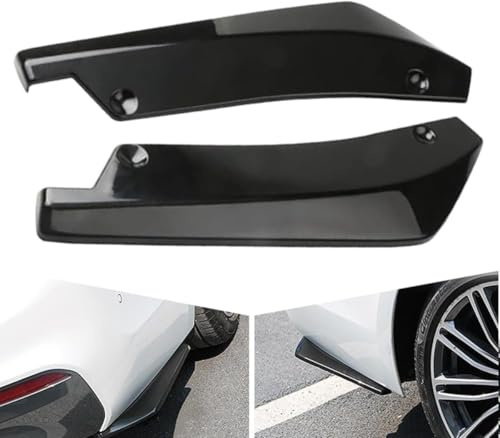 Auto Heckspoiler Für VW Polo Mk3 Mk4 Mk5 Mk6 GTI 86C 6N 6N2 6KV 6Q 9N 9N3 6R 6C AW BZ,Wrap Angle Spoiler Mit 6 Schrauben Canard Diffusor Spoilerlippenteiler Flossen Zubehör,A/Black