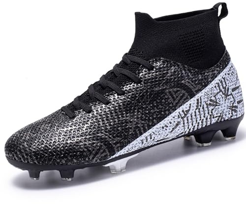 BAODLE Fotbollsskor för barn pojkar FG/AG utomhus män TF Spike fotbollsskor Turf high top fotboll träningsskor för sportplatsen