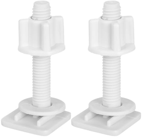Vis pour Abattant Wc 2 Pièces, Boulons Universels Charnières Siège Toilette | ABS Blanc Anti Desserrage, Installation Facile, pour Salle de Bain et Lieux Publics, Visserie Complète