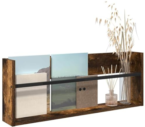 vidaXL Magazinregal Räuchereiche 80 x 12 x 30 cm Holzwerkstoff