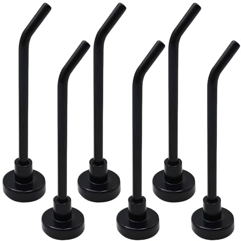 URYVAIW 6 stycken extra starka magnetiska krokar, kraftfull neodymmagnet stöd krok, magnet med krok, stansfri, för tak badrum kök handdukar garage kylskåp
