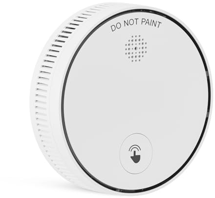 Fyremeld Rauchmelder 10 Jahre Batterie, Feuermelder Ohne LED Blinken Rauchmelder mit magnethalterung 85 dB Alarm,werkseitig vernetzt 8er