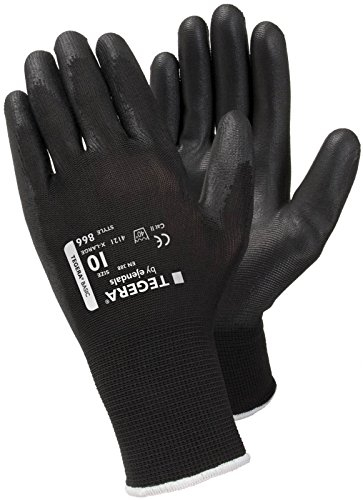6er Pack Tegera 866 Montagehandschuhe mit PU Beschichtung, Arbeitshandschuh, Größe:9 (L)