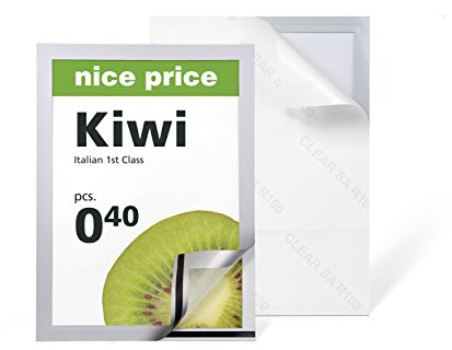 Pelltech P185505 A3 Self Adhesive Display Frame with Magnetic Closure - Silver (Pack of 5)