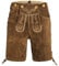 Mufimex Herren Trachten Lederhose Trachtenlederhose Trachtenhose Kurz Hellbraun 60