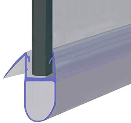 Shower Seal for Screens, Doors or Panels | Fits 8, 9 or 10mm Glass | Round Bubble Shape Seals Gaps of Up to 15mm | 80cm, 90cm, 140cm or 2m Long | Includes Side Deflector | SEAL052 (200cm)