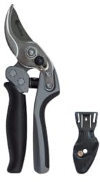 Kamikaze Tijeras Podar Profesional KM1-MR. 20mm Ø. Acero Templado SK-5. Mango Rotativo. Tijeras Jardinería. Tijeras Curva.Ligeras.Fabricadas en España