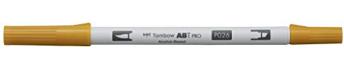 Tombow ABTP-026 Alkoholbasierter Marker ABT PRO zwei Spitzen yellow gold 1 Stück (1er Pack)