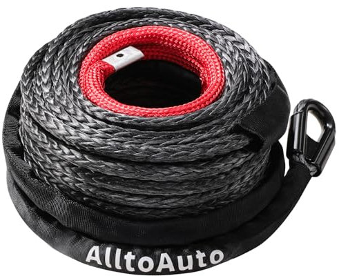 MELARQT AlltoAuto Corde de treuil synthétique avec housse de protection pour camion, 4 x 4 m