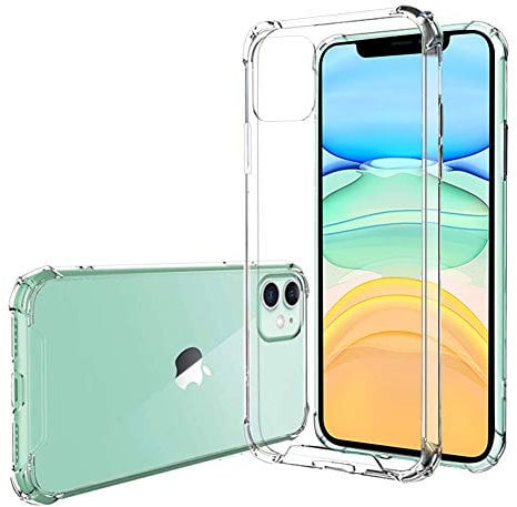 Hually Case for iPhone 11(6.1''),Crystal Clear Shock-Absorption Protective Cover,Ultra Thin Drop-Protection Case for iPhone 11