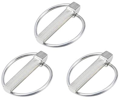 sourcing map 3 Stück Klappstecker Klappsplinte mit Ring 11mm X 54mm Anhängerstifte Sortimentskit für Boot Kajak Anhänger Traktorwagen Pferdetransporter