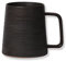 globe faith Taza de café grande hecha a mano, taza de café de cerámica esmaltada metálica única con asa grande para el hogar, la oficina o regalos, apta para microondas, textura anular, 16 onzas