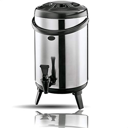 Gastronette - Dispenser termico per bevande calde con rubinetto, rubinetto per acqua fredda, rubinetto per bevande calde, 8 litri