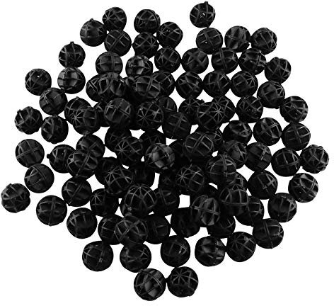 AXLIZER 100pcs Bio Balls Filter Media with Sponge Aquarium Filter Media Tank Bio Balls, for Fish Tank, Aquarium, Pond Filter Media