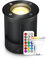 lambado® LED Bodenstrahler für Außen mit RGB Farbwechsel dimmbar inkl. Fernbedienung - Schwarz runde Bodenleuchte/Bodeneinbaustrahler IP67 - Wasserdicht & Befahrbar