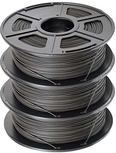 Metallgefülltes 3D-Druckerfilament, Eisenfilament 1,75 mm, 0,5 kg Spule (1,1 lbs), Rost in hoher Temperatur und feuchter Umgebung und von Magneten angezogen-Schwarz 3kg_1,75 mm