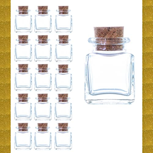 Lot de 108 bocaux en verre pour conserves, petits pots en liège, pots à miel, mini flacons, pots de confiture, pots cosmétiques, pots de crème, bocaux décoratifs, 50 ml