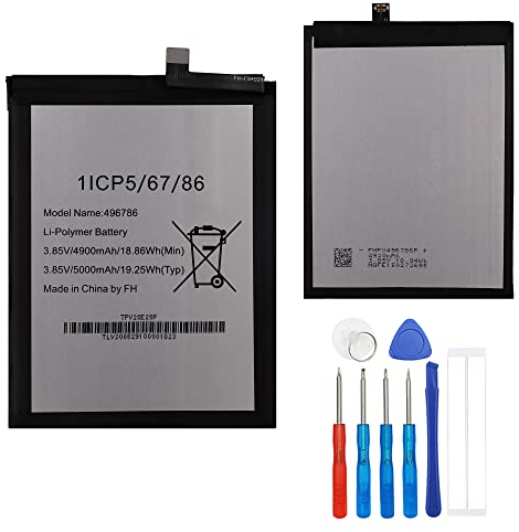 E-yiiviil Batterie de rechange WIKO 496786 compatible avec WIKO View 5 avec outils